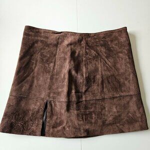 XOXOX Brown Suede Micro Mini Skirt Size 10